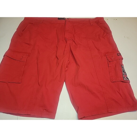 Coogi Red Cargo Shorts‎ Longer Length Hip Hop Shorts Sz W50 - Picture 1 of 13